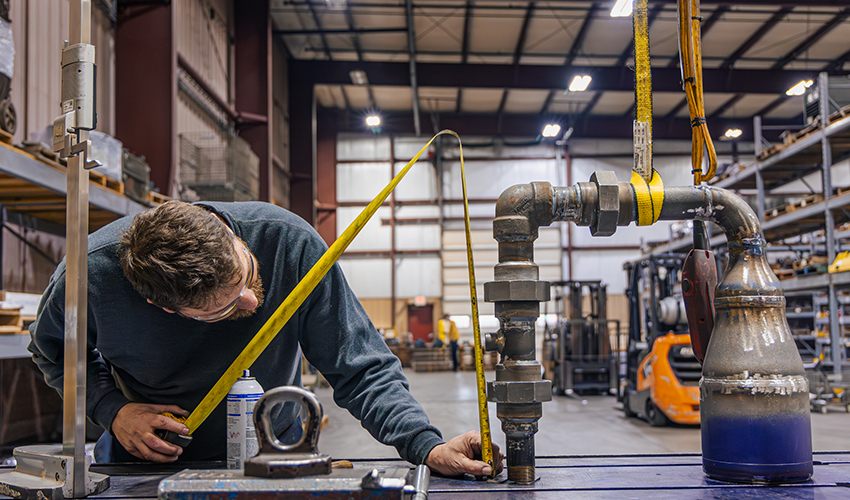 Precise parts undergoing strenuous quality control